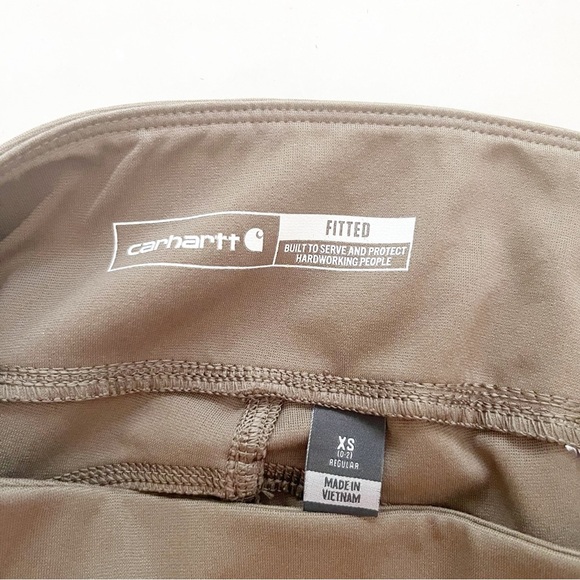 Carhartt Women's Brown Force Fitted Lightweight Leggings Gorpcore Utility XS - Picture 6 of 7